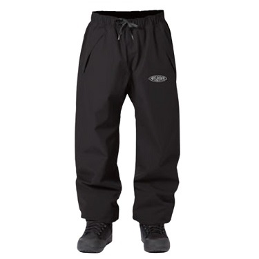 Black athletic pants with a drawstring waist and tapered cuffs, logo on the left thigh, shown with sneakers to illustrate fit and style.