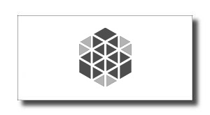 CI-Noserider OL - SHOP NEWS | ムラサキスポーツオンラインストア 通販 Geometric hexagon logo made of grayscale triangles centered on a white card.
