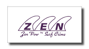 ZEN-FLOW-SOFT - SHOP NEWS | ムラサキスポーツオンラインストア 通販 Brand logo reading 'ZEN' with a stylized wave-like script and the tagline 'Zen Flow by Surf Crime' beneath.