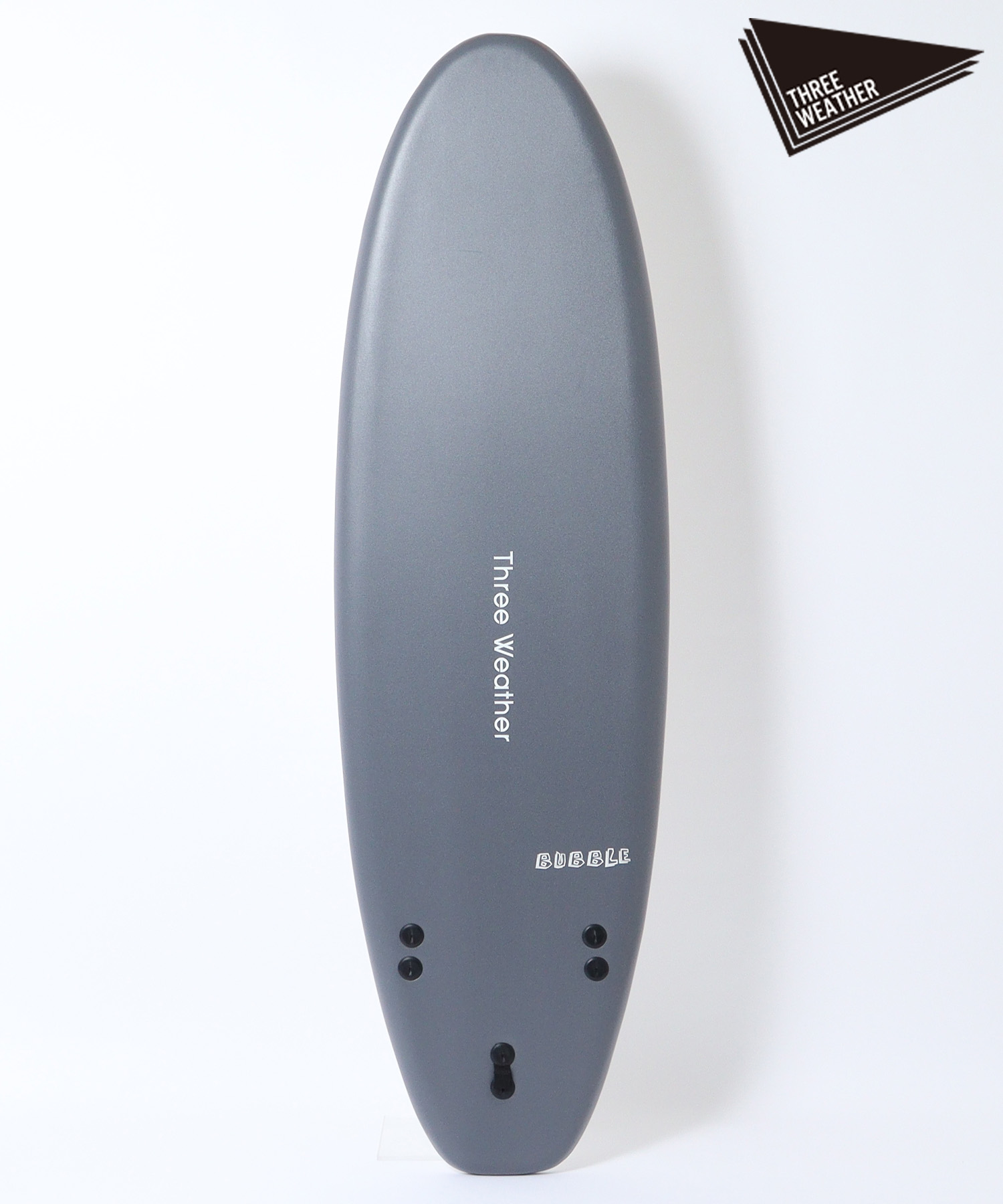 n03451101010001 - SHOP NEWS | ムラサキスポーツオンラインストア 通販 Tall gray, rounded device with vertical 'Three Weather' branding and a 'BUBBLE' label, set against a white background.