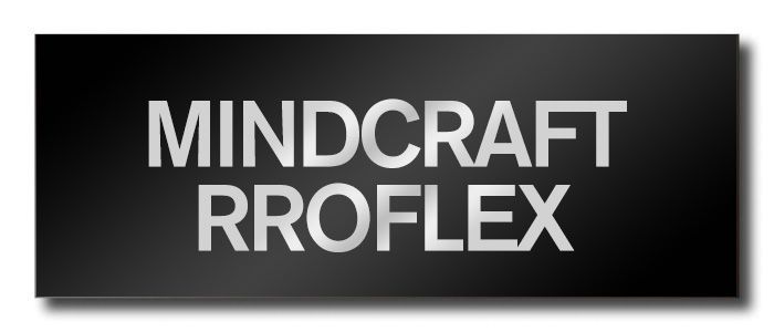 Black gradient banner with large metallic-silver text reading 'MINDCRAFT REFLEX'