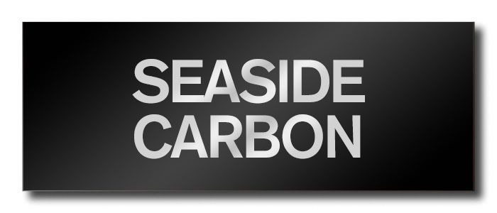 FKVNYxng - SHOP NEWS | ムラサキスポーツオンラインストア 通販 Seaside Carbon logo: bold silver text on a black gradient banner.