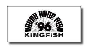 Brand logo: a circular arc of text around a fish silhouette with the number 96 in the center and the word KINGFISH beneath.