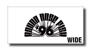 Logo with curved black text forming a semicircle around a bold '96' and 'WIDE' in the bottom-right corner, indicating a radio station or brand mark.