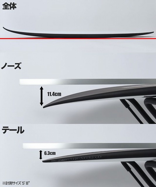 Product diagram of a curved blade showing nose and tail dimensions: nose 11.4 cm, tail 6.3 cm, overall length indicated.