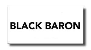 Black Baron logo: bold black text on a white background