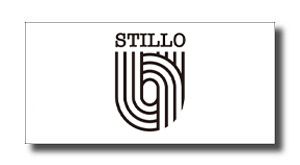 STILLO-1 - SHOP NEWS | ムラサキスポーツオンラインストア 通販 "STILLO" logo: brand name above a stylized shield made of interwoven vertical lines forming a maze-like pattern.