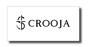 Crooja brand logo with an abstract left monogram and the word CROOJA on the right.