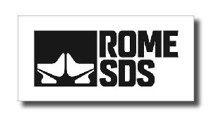 Rome SDS logo: stylized star emblem on the left with bold 'ROME SDS' text on the right.