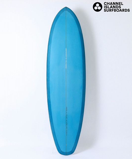 a-m04591101110011_var90041067_LL - SHOP NEWS | ムラサキスポーツオンラインストア 通販 Blue surfboard standing upright against a white wall, with Channel Islands Surfboards logo in the top-right corner.