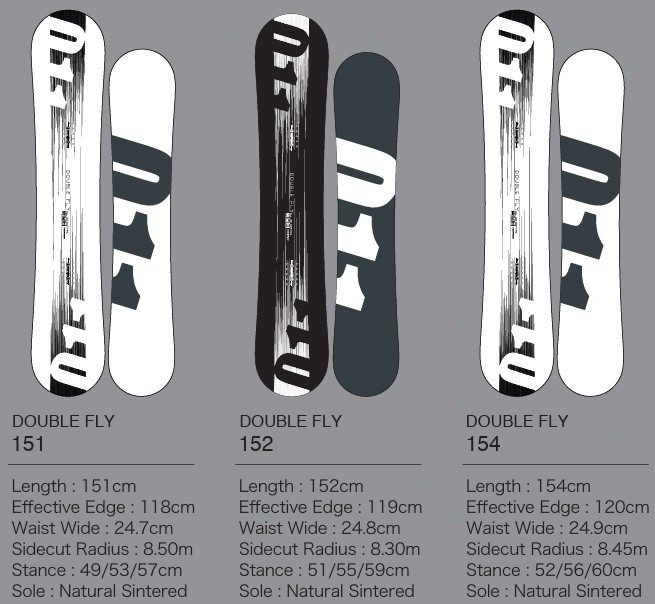 スクリーンショット 2026-05-04 121958 - SHOP NEWS | ムラサキスポーツオンラインストア 通販 Pair of Double Fly 151 skis with white/black graphics; length 151 cm, EE 118 cm, waist 24.7 cm, radius 8.50 m, stance 49/53/57 cm, natural sintered sole.