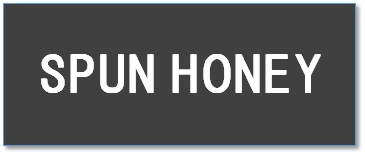Spun Honey logo on a dark gray background.