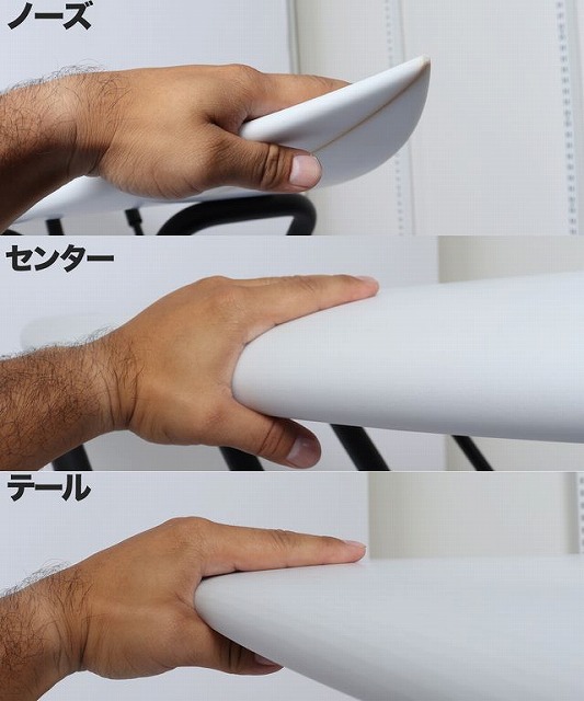 b-bMJiZ6ig - SHOP NEWS | ムラサキスポーツオンラインストア 通販 Hand gripping the tapered nose of a white curved object (labeled ノーズ).