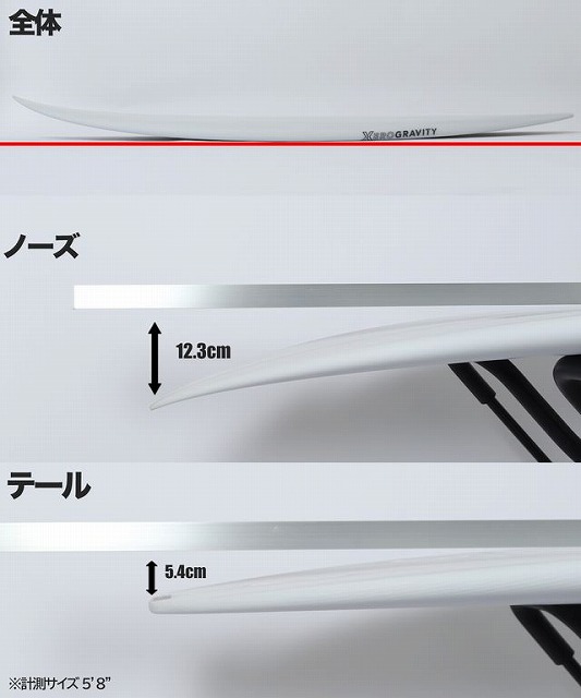 b-ho3JMtpA - SHOP NEWS | ムラサキスポーツオンラインストア 通販 White aerodynamic blade with labeled sections in Japanese: overall, nose, and tail. Arrows indicate nose length 12.3 cm and tail length 5.4 cm.