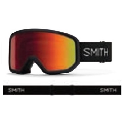 Smith ski goggles with a mirrored red‑orange lens and a black strap showing the SMITH branding.
